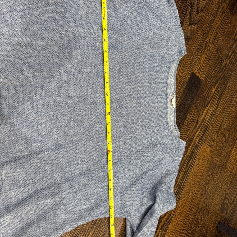 Eileen Fisher Light Blue Linen Boatneck Blouse - Picture 11 of 13